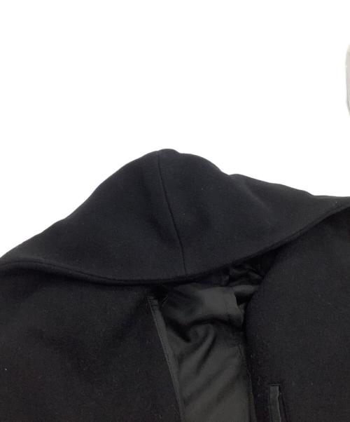 Junhashimoto（ジュンハシモト）Junhashimoto (ジュンハシモト) ウールコート　WRAP HOODED COAT ブラック サイズ:3の古着・服飾アイテム