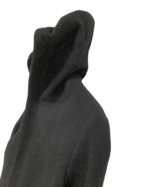 Junhashimoto（ジュンハシモト）Junhashimoto (ジュンハシモト) ウールコート　WRAP HOODED COAT ブラック サイズ:3の古着・服飾アイテム