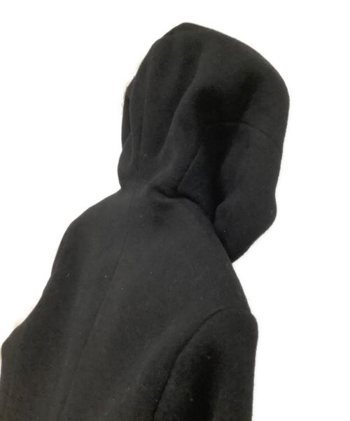 Junhashimoto（ジュンハシモト）Junhashimoto (ジュンハシモト) ウールコート　WRAP HOODED COAT ブラック サイズ:3の古着・服飾アイテム