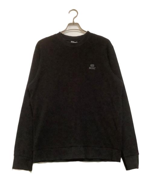 DIESEL（ディーゼル）DIESEL (ディーゼル) ロングスリーブカットソー ブラック サイズ:Lの古着・服飾アイテム