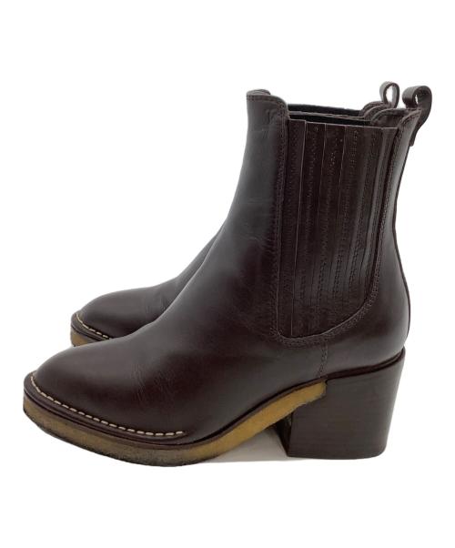 TOD'S（トッズ）TOD'S (トッズ) ブーツ　チャンキーヒール ブラウン サイズ: 34 1/2の古着・服飾アイテム