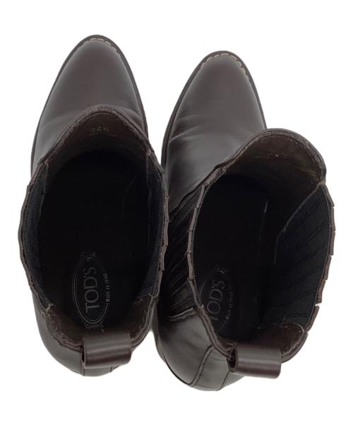 TOD'S（トッズ）TOD'S (トッズ) ブーツ　チャンキーヒール ブラウン サイズ: 34 1/2の古着・服飾アイテム