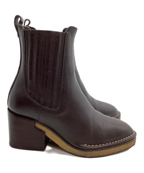 TOD'S（トッズ）TOD'S (トッズ) ブーツ　チャンキーヒール ブラウン サイズ: 34 1/2の古着・服飾アイテム