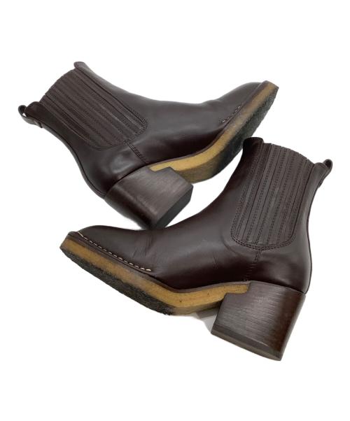 TOD'S（トッズ）TOD'S (トッズ) ブーツ　チャンキーヒール ブラウン サイズ: 34 1/2の古着・服飾アイテム