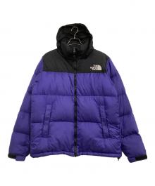 THE NORTH FACE（ザ ノース フェイス）の古着「ダウンジャケット　ヌプシ」｜パープル×ブラック