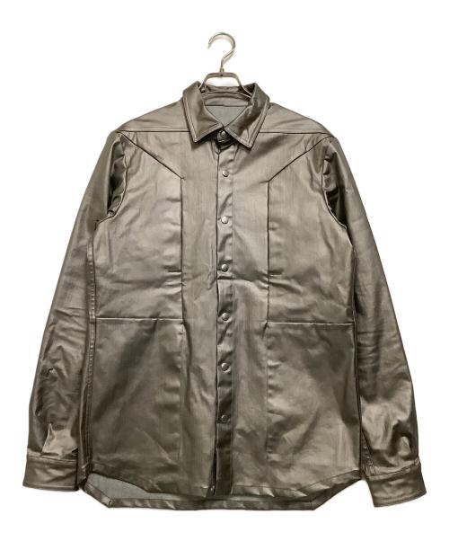 RICK OWENS（リックオウエンス）RICK OWENS (リックオウエンス) コーチジャケット　24SS FOGPOCKET SHIRT JACKET グレー サイズ:46の古着・服飾アイテム