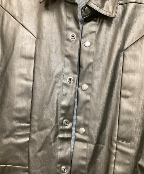 RICK OWENS（リックオウエンス）RICK OWENS (リックオウエンス) コーチジャケット　24SS FOGPOCKET SHIRT JACKET グレー サイズ:46の古着・服飾アイテム