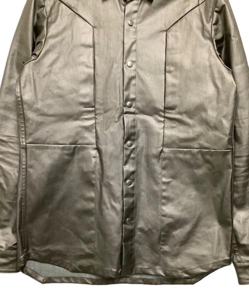RICK OWENS（リックオウエンス）RICK OWENS (リックオウエンス) コーチジャケット　24SS FOGPOCKET SHIRT JACKET グレー サイズ:46の古着・服飾アイテム