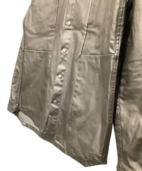 RICK OWENS（リックオウエンス）RICK OWENS (リックオウエンス) コーチジャケット　24SS FOGPOCKET SHIRT JACKET グレー サイズ:46の古着・服飾アイテム