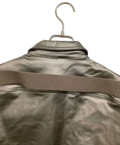RICK OWENS（リックオウエンス）RICK OWENS (リックオウエンス) コーチジャケット　24SS FOGPOCKET SHIRT JACKET グレー サイズ:46の古着・服飾アイテム