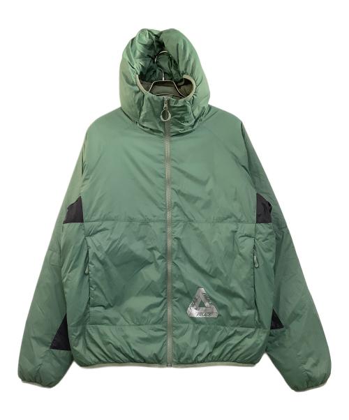 PALACE（パレス）PALACE (パレス) 中綿ジャケット　PERTEX QUANTUM PATCH JACKET グリーン×ブラック サイズ:Mの古着・服飾アイテム