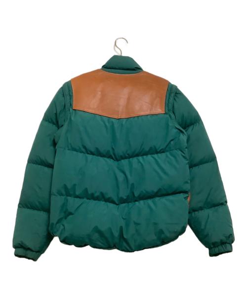 Schott（ショット）Schott (ショット) ダウンジャケット グリーン×ブラウン サイズ:40の古着・服飾アイテム