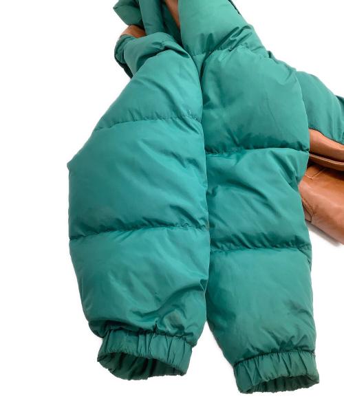 Schott（ショット）Schott (ショット) ダウンジャケット グリーン×ブラウン サイズ:40の古着・服飾アイテム
