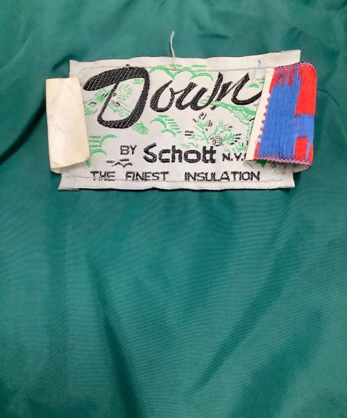 Schott（ショット）Schott (ショット) ダウンジャケット グリーン×ブラウン サイズ:40の古着・服飾アイテム