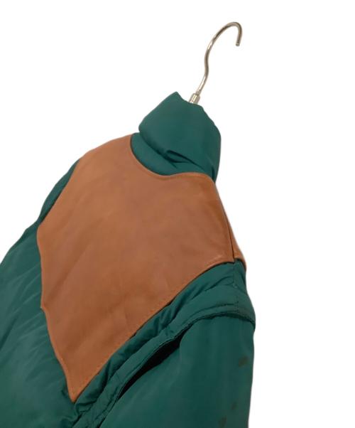 Schott（ショット）Schott (ショット) ダウンジャケット グリーン×ブラウン サイズ:40の古着・服飾アイテム