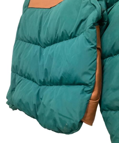 Schott（ショット）Schott (ショット) ダウンジャケット グリーン×ブラウン サイズ:40の古着・服飾アイテム
