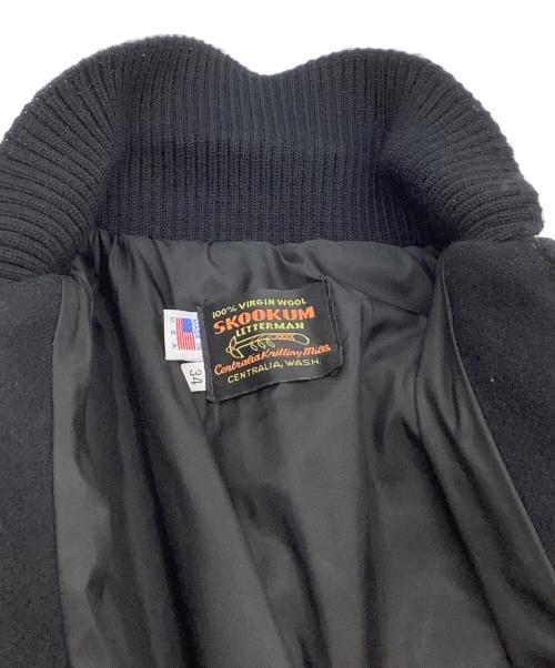 skookum（スクーカム）skookum (スクーカム) スタジャン　LETTERMAN ブラック サイズ:34の古着・服飾アイテム