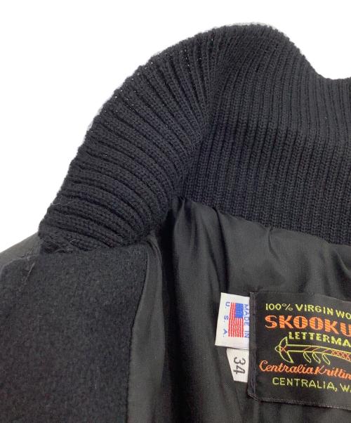 skookum（スクーカム）skookum (スクーカム) スタジャン　LETTERMAN ブラック サイズ:34の古着・服飾アイテム