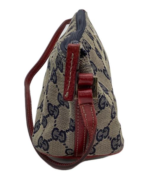 GUCCI（グッチ）GUCCI (グッチ) アクセサリーポーチ　	GGキャンバス ベージュ×ネイビーの古着・服飾アイテム