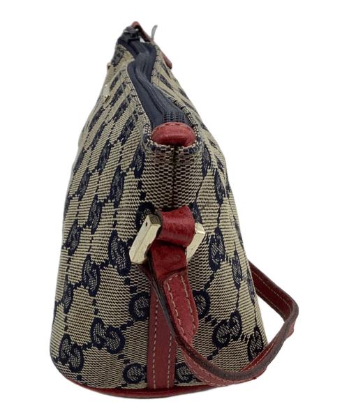 GUCCI（グッチ）GUCCI (グッチ) アクセサリーポーチ　	GGキャンバス ベージュ×ネイビーの古着・服飾アイテム