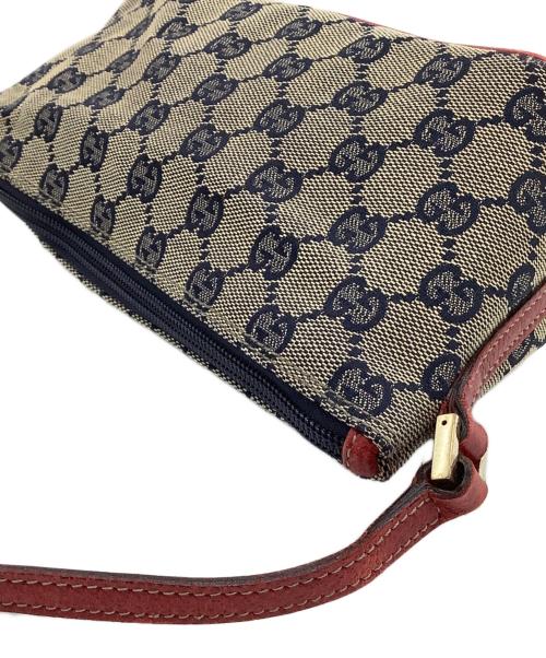 GUCCI（グッチ）GUCCI (グッチ) アクセサリーポーチ　	GGキャンバス ベージュ×ネイビーの古着・服飾アイテム