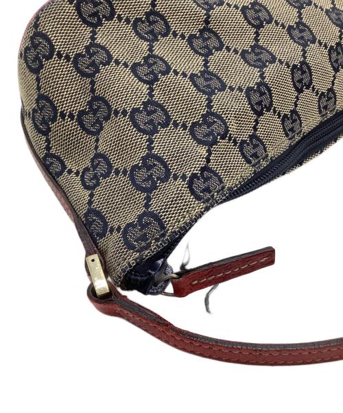 GUCCI（グッチ）GUCCI (グッチ) アクセサリーポーチ　	GGキャンバス ベージュ×ネイビーの古着・服飾アイテム