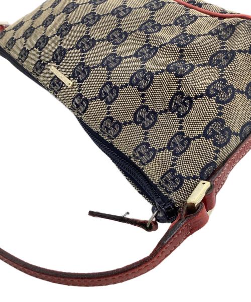 GUCCI（グッチ）GUCCI (グッチ) アクセサリーポーチ　	GGキャンバス ベージュ×ネイビーの古着・服飾アイテム