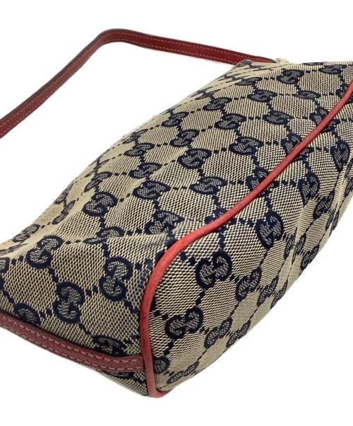 GUCCI（グッチ）GUCCI (グッチ) アクセサリーポーチ　	GGキャンバス ベージュ×ネイビーの古着・服飾アイテム
