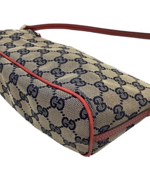 GUCCI（グッチ）GUCCI (グッチ) アクセサリーポーチ　	GGキャンバス ベージュ×ネイビーの古着・服飾アイテム