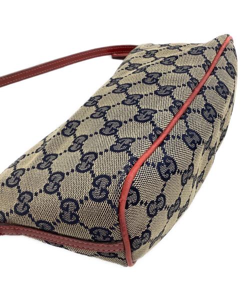 GUCCI（グッチ）GUCCI (グッチ) アクセサリーポーチ　	GGキャンバス ベージュ×ネイビーの古着・服飾アイテム