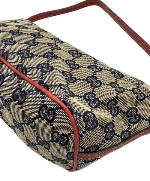 GUCCI（グッチ）GUCCI (グッチ) アクセサリーポーチ　	GGキャンバス ベージュ×ネイビーの古着・服飾アイテム