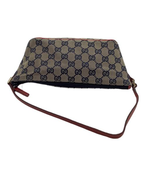 GUCCI（グッチ）GUCCI (グッチ) アクセサリーポーチ　	GGキャンバス ベージュ×ネイビーの古着・服飾アイテム