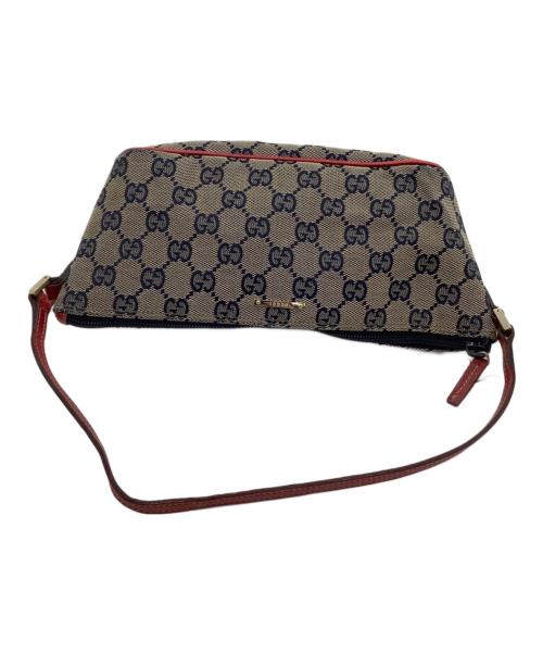 GUCCI（グッチ）GUCCI (グッチ) アクセサリーポーチ　	GGキャンバス ベージュ×ネイビーの古着・服飾アイテム
