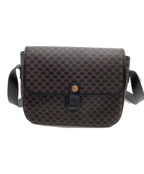 CELINE（セリーヌ）CELINE (セリーヌ) ショルダーバッグ　マカダム ブラック×ブラウンの古着・服飾アイテム