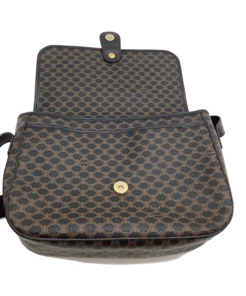 CELINE（セリーヌ）CELINE (セリーヌ) ショルダーバッグ　マカダム ブラック×ブラウンの古着・服飾アイテム