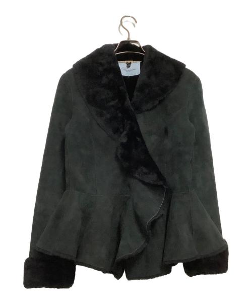 BLUMARINE（ブルマリン）BLUMARINE (ブルマリン) ムートンジャケット ブラック サイズ:42の古着・服飾アイテム