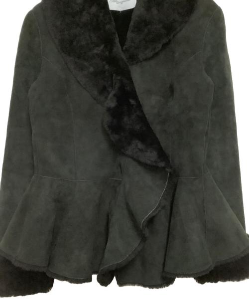 BLUMARINE（ブルマリン）BLUMARINE (ブルマリン) ムートンジャケット ブラック サイズ:42の古着・服飾アイテム