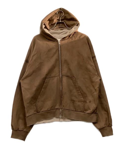 refomed（リフォメッド）refomed (リフォメッド) ジップパーカー　PLASTERER HOODIE ブラウン サイズ:3の古着・服飾アイテム