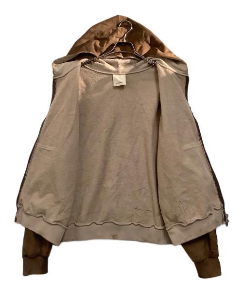 refomed（リフォメッド）refomed (リフォメッド) ジップパーカー　PLASTERER HOODIE ブラウン サイズ:3の古着・服飾アイテム