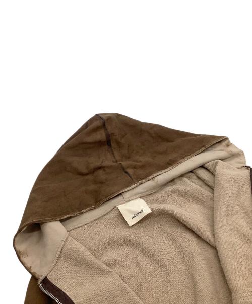 refomed（リフォメッド）refomed (リフォメッド) ジップパーカー　PLASTERER HOODIE ブラウン サイズ:3の古着・服飾アイテム