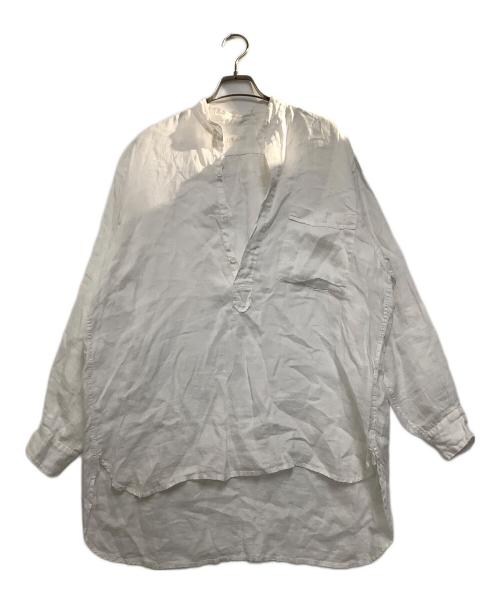 COMOLI（コモリ）COMOLI (コモリ) 長袖シャツ　21SS リネンWクロス プルオーバーシャツ ホワイト サイズ:2の古着・服飾アイテム
