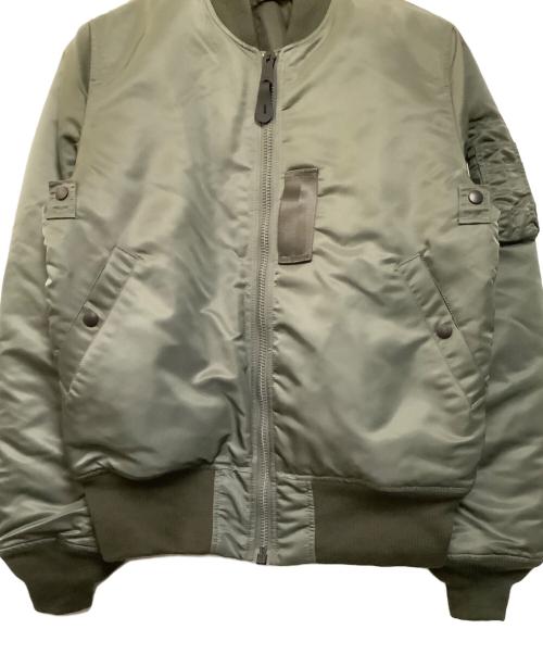 ALPHA INDUSTRIES（アルファインダストリーズ）ALPHA INDUSTRIES (アルファインダストリーズ) MA-1ジャケット カーキ サイズ:Mの古着・服飾アイテム
