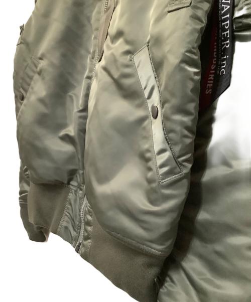 ALPHA INDUSTRIES（アルファインダストリーズ）ALPHA INDUSTRIES (アルファインダストリーズ) MA-1ジャケット カーキ サイズ:Mの古着・服飾アイテム