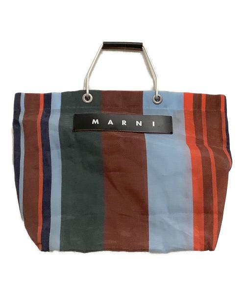 MARNI（マルニ）MARNI (マルニ) フラワーカフェストライプトートバッグ マルチカラーの古着・服飾アイテム