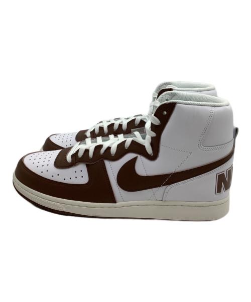NIKE（ナイキ）NIKE (ナイキ) ハイカットスニーカー Terminator High ホワイト×ブラウン サイズ:29 未使用品の古着・服飾アイテム