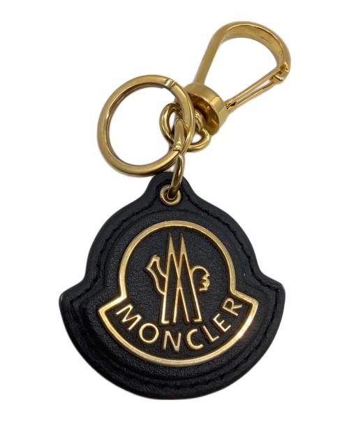 MONCLER（モンクレール）MONCLER (モンクレール) レザーキーホルダー ブラック×ゴールドの古着・服飾アイテム
