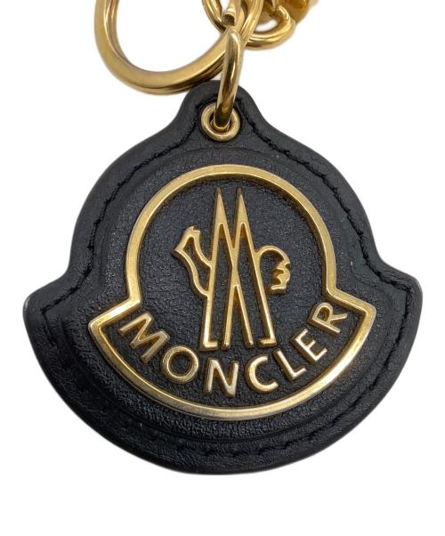 MONCLER（モンクレール）MONCLER (モンクレール) レザーキーホルダー ブラック×ゴールドの古着・服飾アイテム