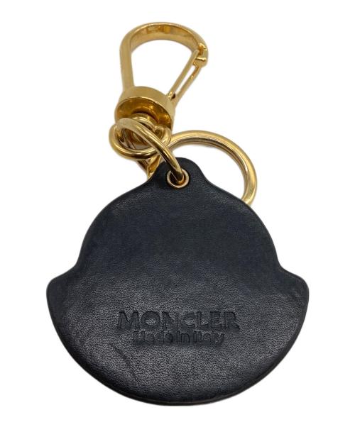 MONCLER（モンクレール）MONCLER (モンクレール) レザーキーホルダー ブラック×ゴールドの古着・服飾アイテム