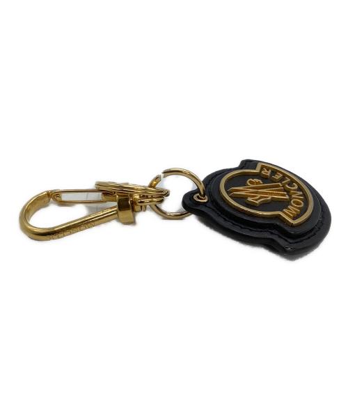 MONCLER（モンクレール）MONCLER (モンクレール) レザーキーホルダー ブラック×ゴールドの古着・服飾アイテム