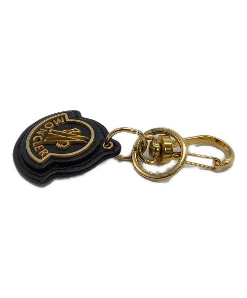MONCLER（モンクレール）MONCLER (モンクレール) レザーキーホルダー ブラック×ゴールドの古着・服飾アイテム